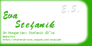 eva stefanik business card